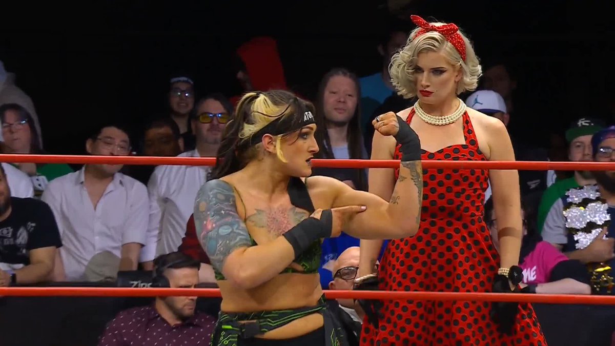 “Timeless” Toni Storm flew a kiss to Kris Statlander and did the TRUST FALL right into Luther’s arm. TONI IS THE GODDAMN BEST. 😭