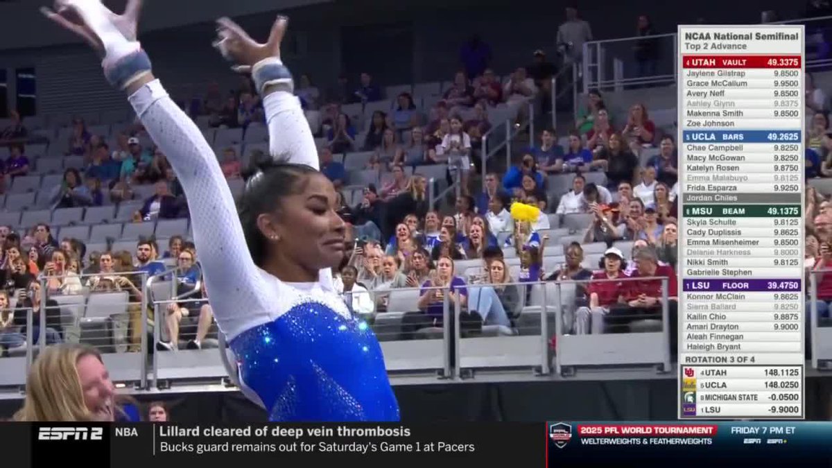 9.9750 for Jordan Chiles! She's coming back for that ๐! ๐บ: ESPN2