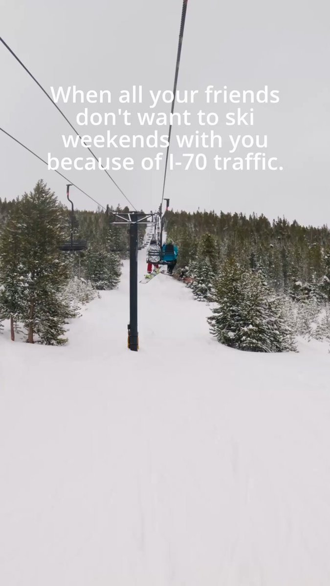 ⛷️🚃 People act like the only way is to drive. 🤷‍♂️ #skiing #colorado #I70 #traffic #winterpark #skitrain #amtrack #winterparkexpress #denver #snowboarding #summitcounty #mountains #skitrip