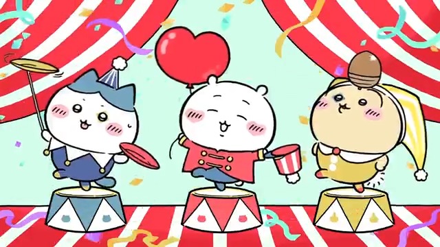 ╭━━━━━━━━━━╮ 🃏Circus Outfits🃏 Available Now!✨ ╰━━━━━━━━━━╯ #Chiikawa and friends in their new Circus outfits make their debut!🎪 Log in to the app and check 'em out! #ChiikawaPocket