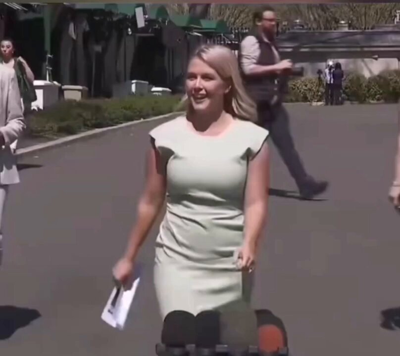 终于看到白宫新闻秘书卡罗琳全身了 好壮啊，在淘宝买的衣服好像还买小了一号，勒的慌。 27岁的她已婚生娃，丈夫是60岁的房地产公司老板尼古拉斯・里奇奥