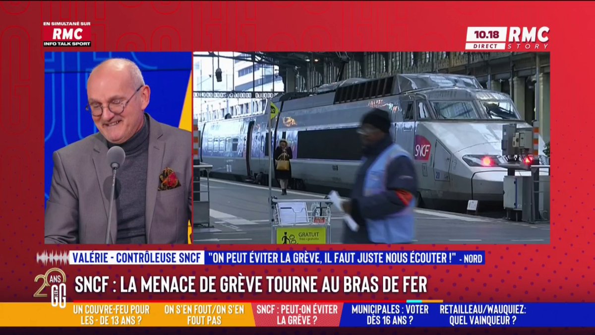 🚅 SNCF : la direction va-t-elle réussir à éviter la grève ? 📞 Valérie, contrôleuse SNCF : "Venez faire notre métier et vous verrez s'il n'est pas difficile ! On ne dort pas tous les jours chez nous... Ce n'est pas un métier moins fatigant que des infirmières !" #GGRMC