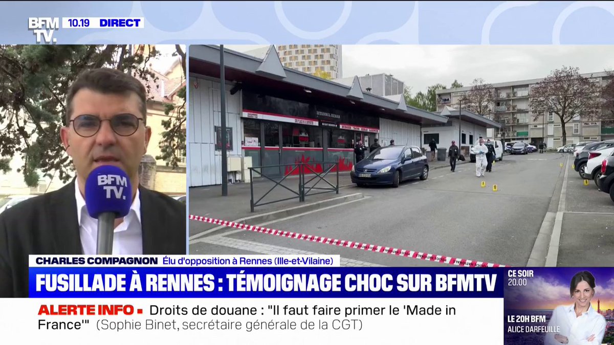 💬 "À ce moment-là c'est la sidération" Fusillade à Rennes: un élu présent lors des faits témoigne