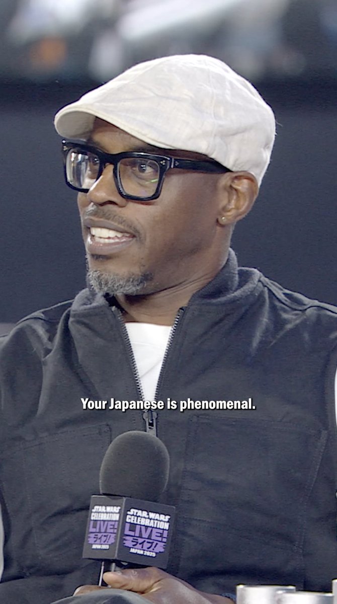 Ahmed Best comes prepped for the #StarWarsCelebration LIVE! stage.