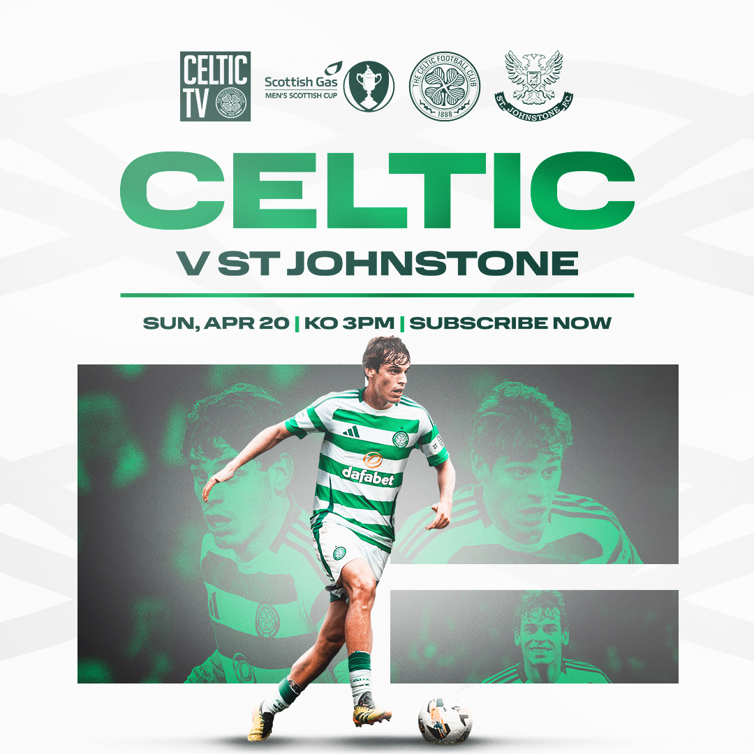 📺 Watch the Scottish Cup semi-final LIVE on #CelticTV, available exclusively to subscribers outside the UK & Ireland! 🕑 Live coverage begins at 2:45pm on Sunday! 🌍 Don’t miss a moment of the action - subscribe now: #CELSTJ | Celtic Football Club🍀⚽️