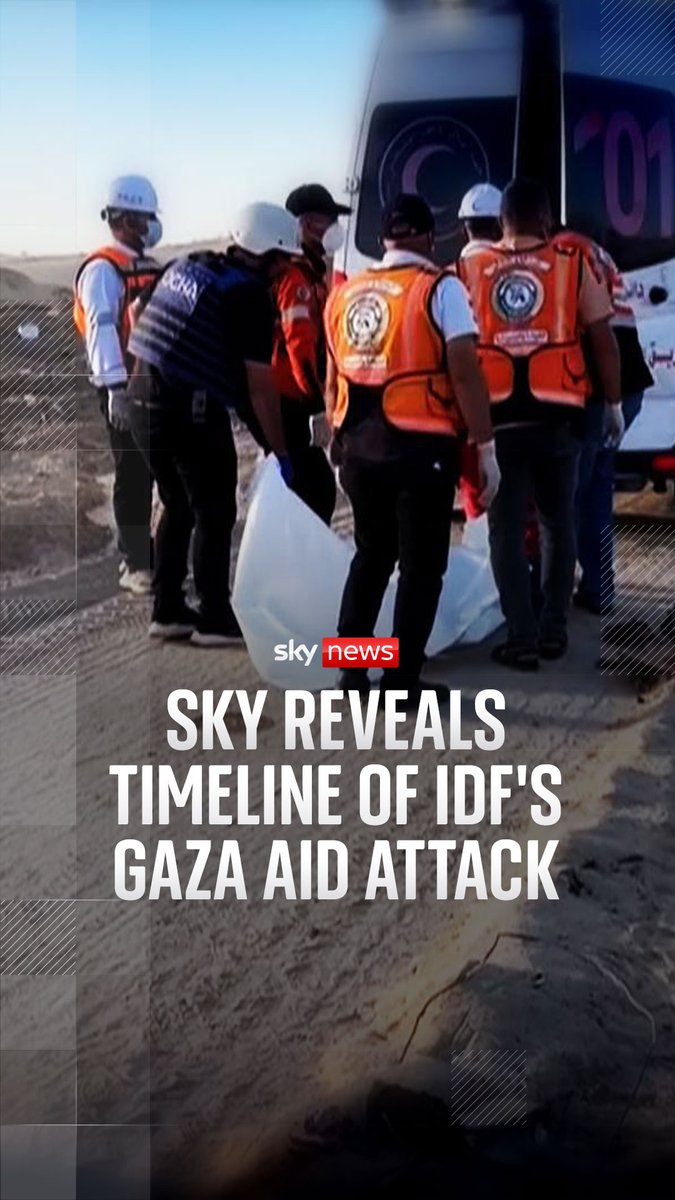 New evidence unearthed by Sky News contradicts Israel's official account of the killing of 15 aid workers. In a statement to Sky News, the IDF said it is "conducting an inquiry into the incident, which took place in a combat zone, to uncover the truth".