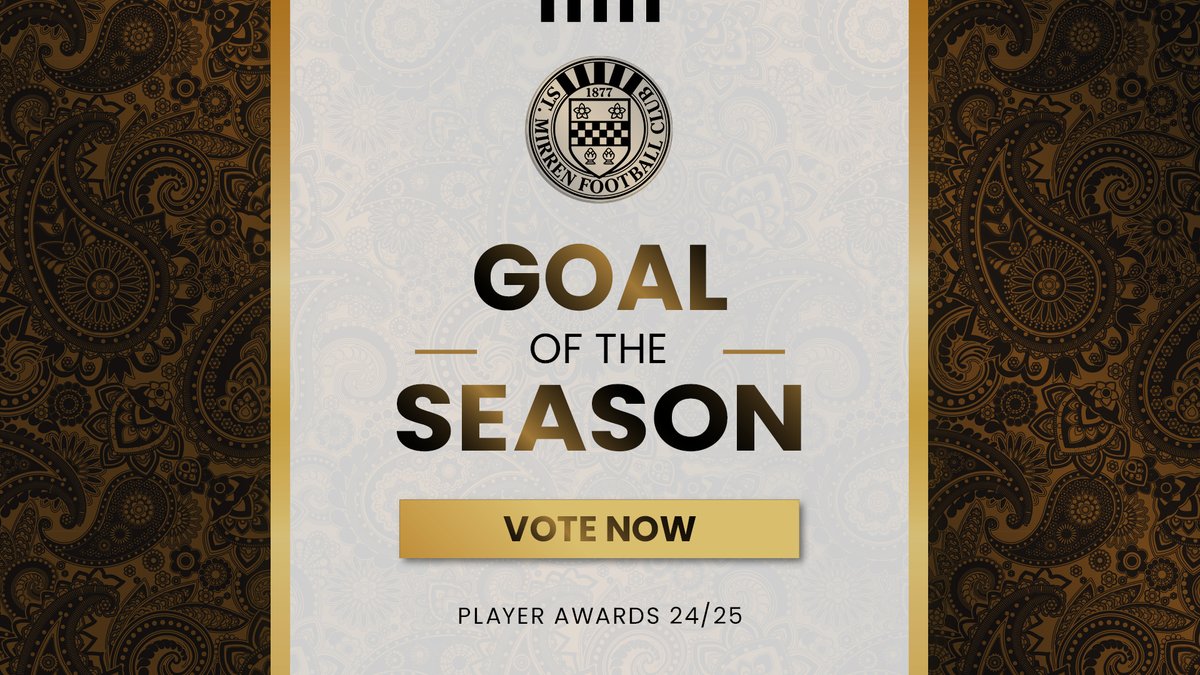 🗳️ Voting is now open for our 2024/25 Social Media Player of the Year and our Goal of the Season. Voting is open until Friday 25th April and the winners will be announced at our #SMFCPOTY Awards Dinner taking place at the award-winning Ingliston Estate & Country Club.