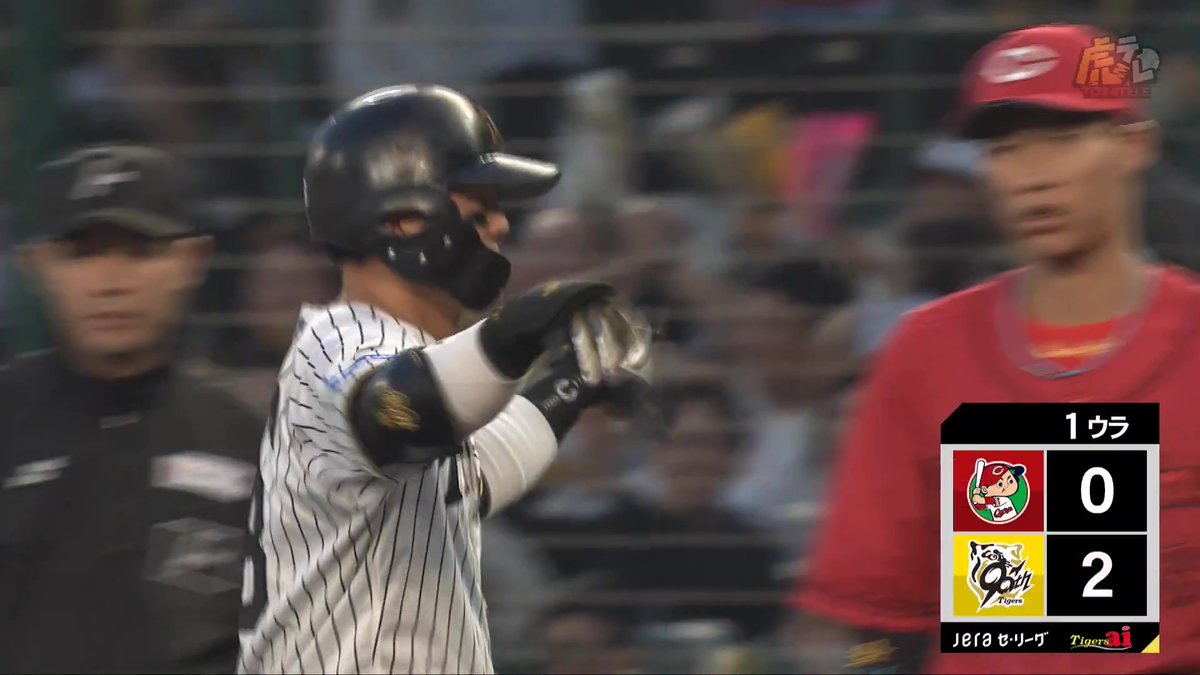 1回裏、前川選手の三遊間を破るタイムリーヒットで幸先よく2点を先制！ #hanshin #虎テレ #阪神タイガース #鼓動を鳴らせ_虎道を進め