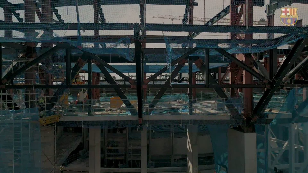 🏗️ Spotify Camp Nou construction work continues to progress.