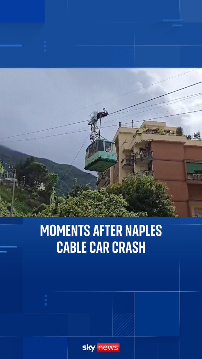 Two British nationals are among four people who have been killed in a cable car crash near Naples. Officials say the crash happened after a supporting cable snapped.