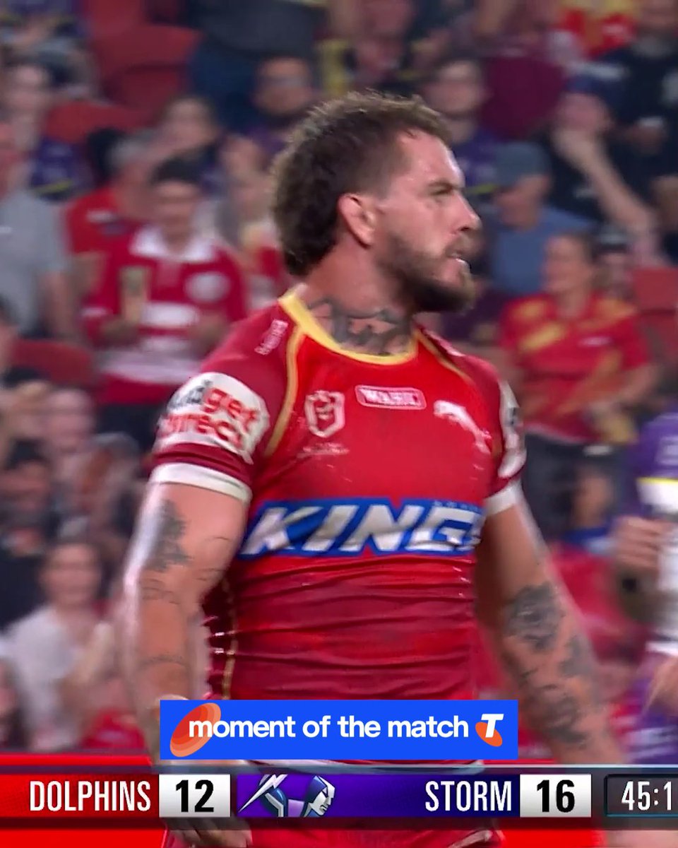 THE FLICK PASS! 😍 #NRLDolphinsStorm Telstra Moment of the Match