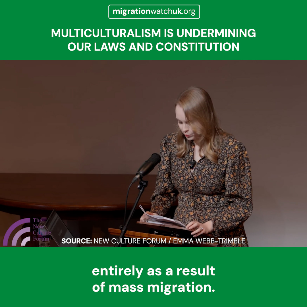 Our history, culture, laws and constitution are being sacrificed on the altar of mass migration in the name of diversity. 📺 Emma Trimble (née Webb) | The New Culture Forum