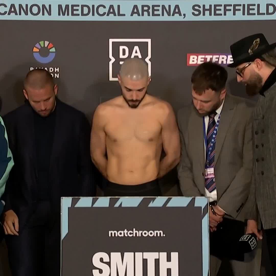 Main event on weight 💪 ⚖️ dalton smith - 139.5lbs ⚖️ Mathieu Germain - 139.2lbs #SmithGermain | DAZN Boxing