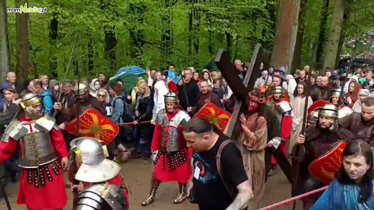 Today's Good Friday procession in Kalwaria Zebrzydowska near Kraków, Poland