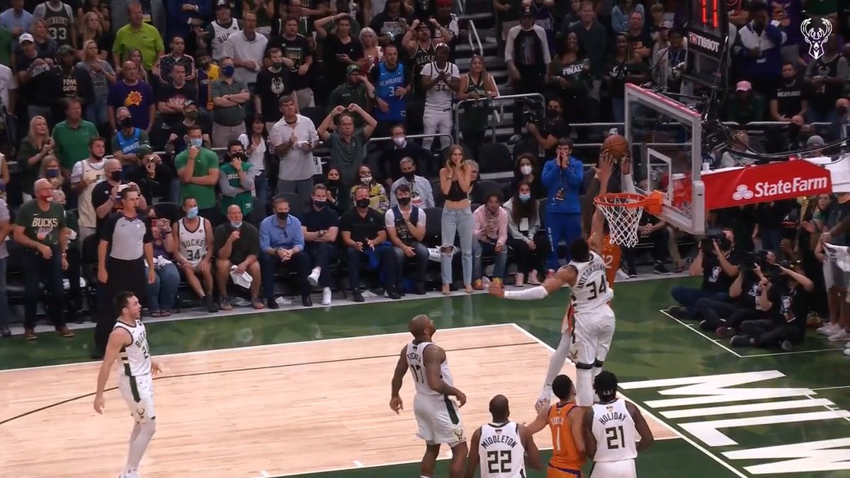 Giannis pulling off the greatest block in NBA finals history