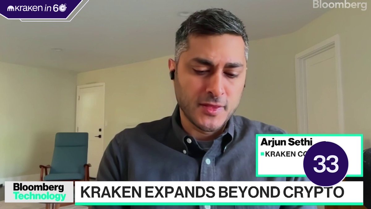 Here's this week's #KrakenIn60 💪 You can now trade 11,000 stocks &amp; ETFs, with zero commissions on Kraken 📺 Our Co-CEO @ArjunSethi breaks down our big equities launch on Bloomberg 💸 Kraken Pay just got better—now request payments from anyone, instantly! 👇
