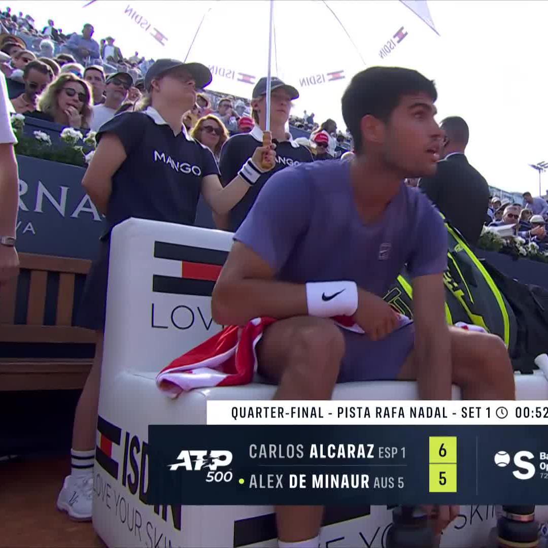 Carlos with the extended grunt winner again 🗣️ Carlos Alcaraz #BCNOpenBS