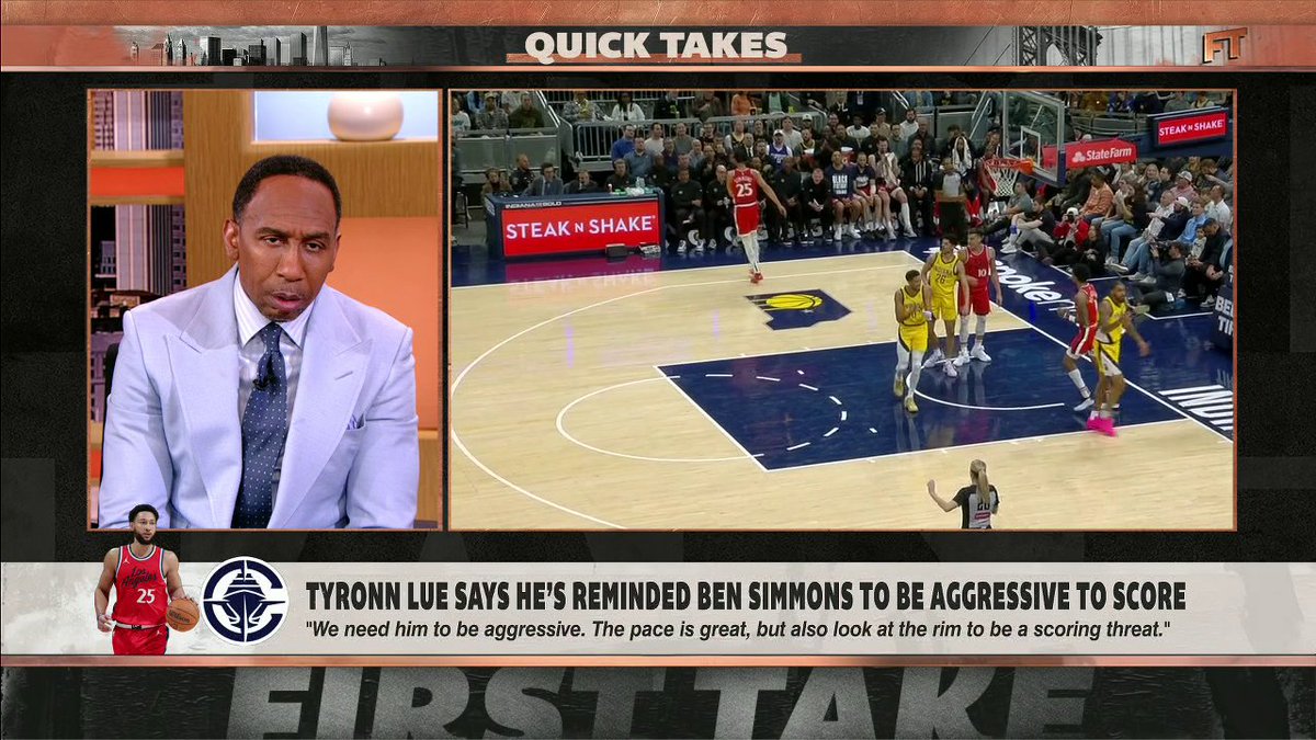 "Ben Simmons has been stealing money." 😅 Stephen A Smith on Clippers coach Tyronn Lue asking Ben Simmons to be a "scoring threat" against the Nuggets 👀