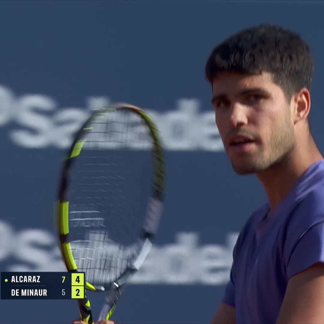 Returned with interest 💌 Carlos Alcaraz #BCNOpenBS