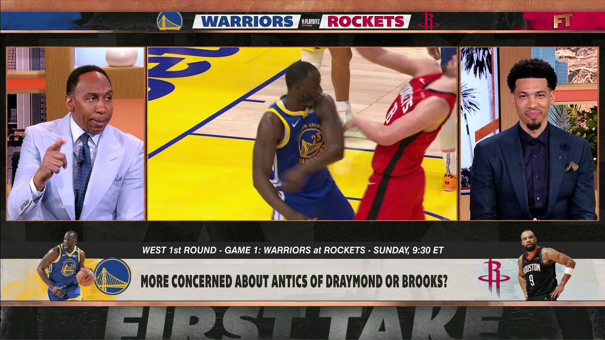 "Draymond [Green] needs to watch himself." 😯 Stephen A Smith and Danny Green on Draymond Green vs. Dillon Brooks in Warriors-Rockets 👀
