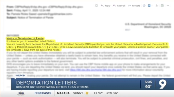 Another US citizen working as an immigration lawyer has received an email telling her to leave the country