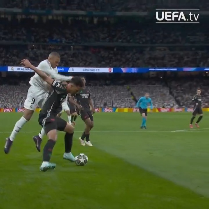 Saliba too strong 💪 #UCL