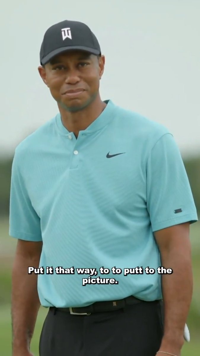 "Putt to the picture." Tiger Woods explains the putting advice he received from his father.