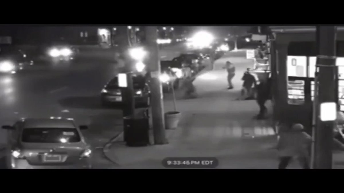 15 year old (white hoodie) attempts armed robbery of a father of two. Father draws his gun and opens fire. Criminal opens fire. Father takes a few steps into the street before collapsing. Criminal hops away but is later arrested. "A 15-year-old has been arrested in connection with the deadly shooting of 25-year-old Kyle Mirick by the University of Cincinnati Saturday night. Another man was injured." #CityLife #Cincinnati #Queencity #urban #decay #crime #dumb #ohio #FAFO