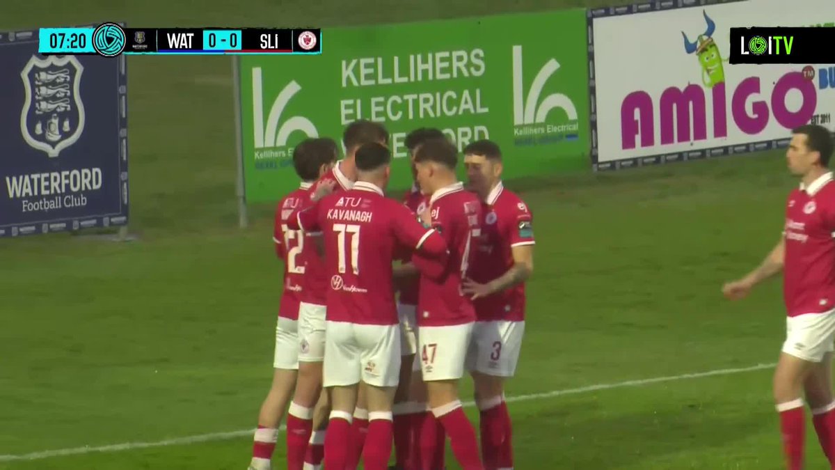 Gareth McElroy's header to put Sligo Rovers in front at the RSC! Owen Elding has since doubled the lead for the away side.