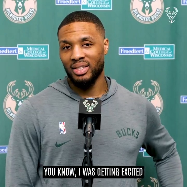 "It's all coming together, you know, like in perfect timing." Giannis' playoff excitement has Dame extra excited.