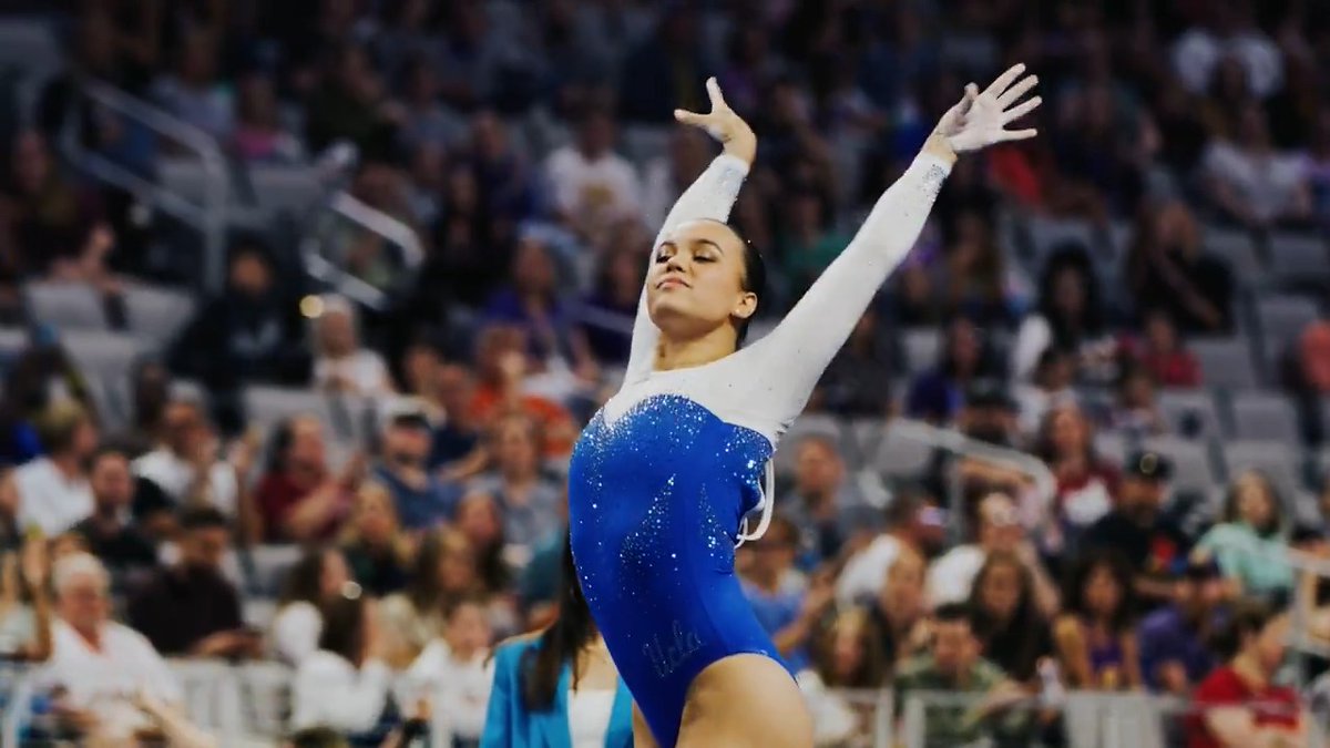 The 10th UCLA gymnast to win a NCAA floor exercise title is THE Brooklyn Moors! 👑