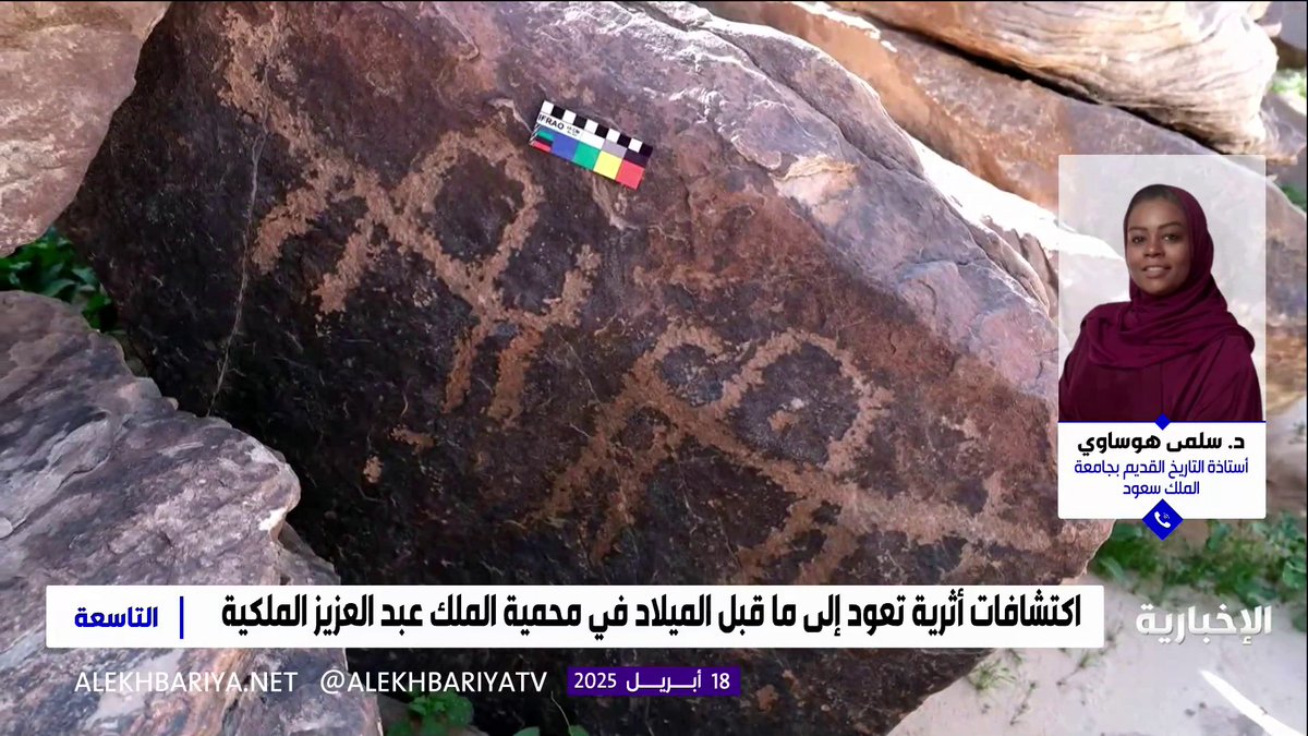 د. سلمى هوساوي، أستاذة التاريخ القديم في جامعة الملك سعود: الاكتشافات النادرة في محمية الملك عبد العزيز تنقل لنا ملامح حياة الإنسان القديم، وتثبت أن الجزيرة العربية كانت مزدهرة في تلك الحقبة #التاسعة | #الإخبارية