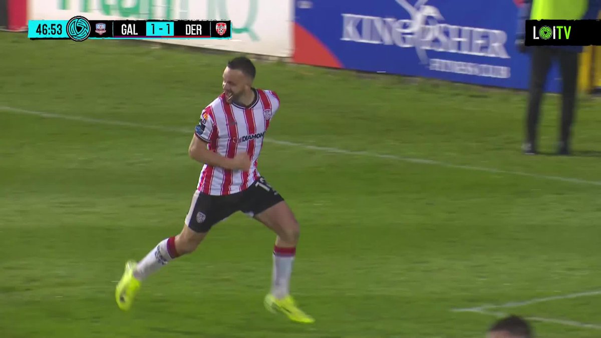 A moment of brilliance from Robbie Benson!🤩 Derry City are back in front.