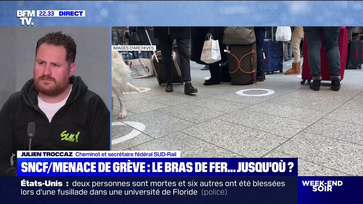 💬 "On revendique une répartition des richesses" ➡ Julien Troccaz du syndicat Sud Rail explique les revendications en vue de la grève à la SNCF du pont du 8 mai
