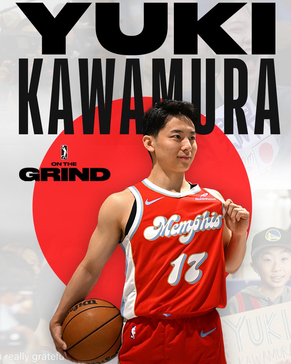 All eyes on Yuki. Japanese sensation and Memphis Hustle Two-Way point guard Yuki Kawamura is already a fan favorite for the Memphis Grizzlies as he looks to inspire future generations of players. Relive Yuki's rookie year in a new episode of On The Grind. 📺: