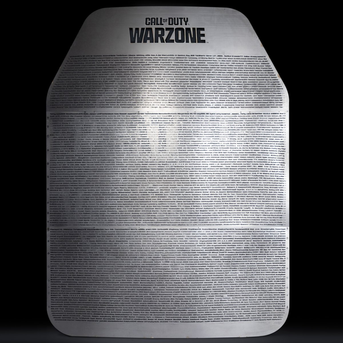 In celebration of Verdansk, thousands of our players plated up and cut their name into Call of Duty history on our massive community Armor Plate #VerdanskReturns See if you made the cut 👉