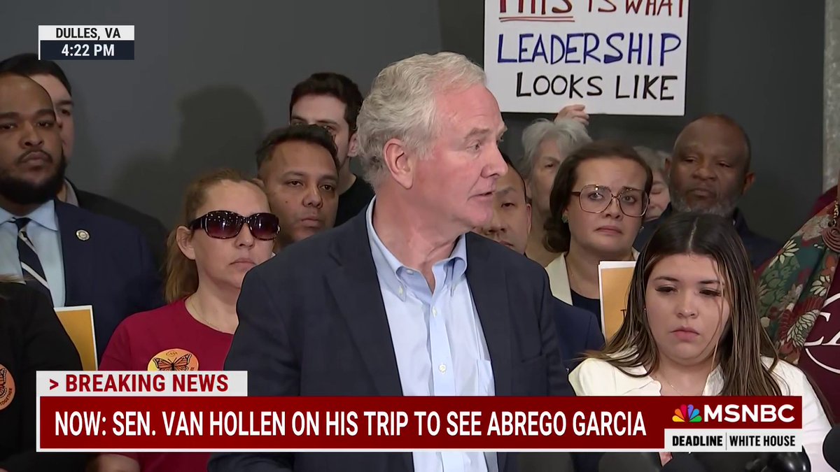 "His conversation with me was the first communication he'd had with anybody outside a prison since he was abducted." Sen. Chris Van Hollen recounts his meeting with Kilmar Abrego Garcia in El Salvador and said Abrego Garcia described his deportation to him.