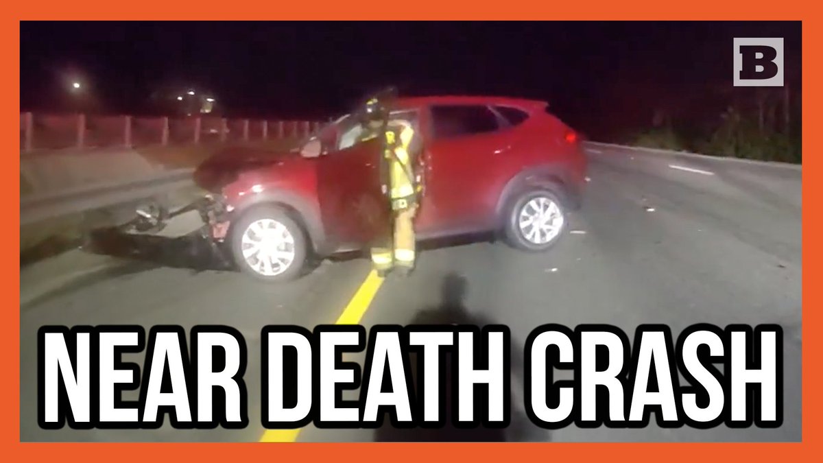 Officers in Volusia County, Florida, were nearly killed when a driver smashed into another vehicle that was pulled over due to hitting a deer.
