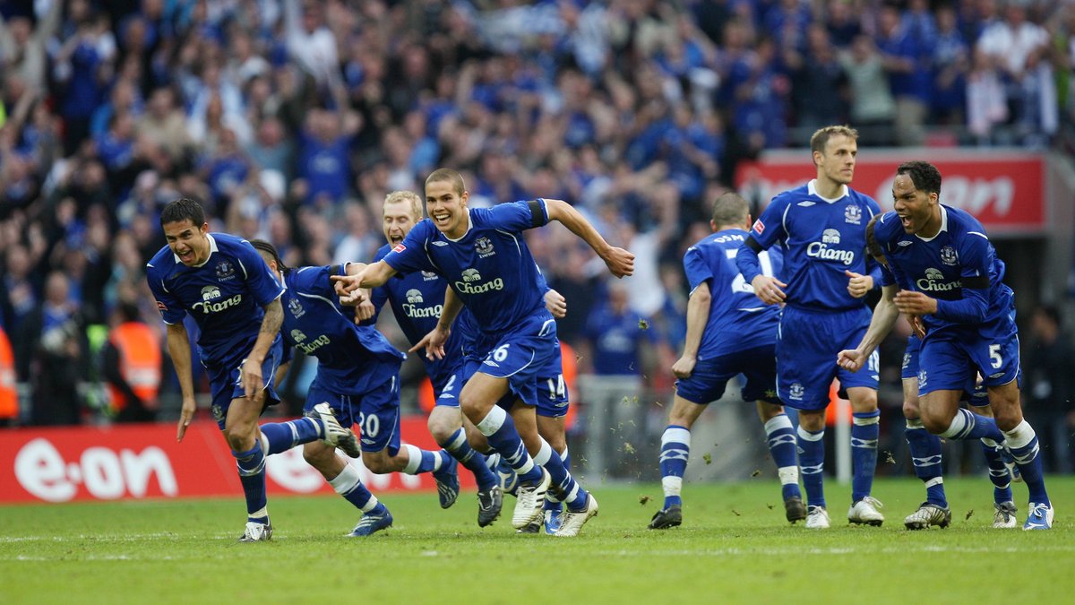 It’s 16 years since Everton reached the FA Cup final with a penalty shootout victory over Manchester United at Wembley 🔵⚽️ The most nervous I’ve been for a game. Hearing Rooney and Ronaldo weren’t starting made me more nervous. Massive day.
