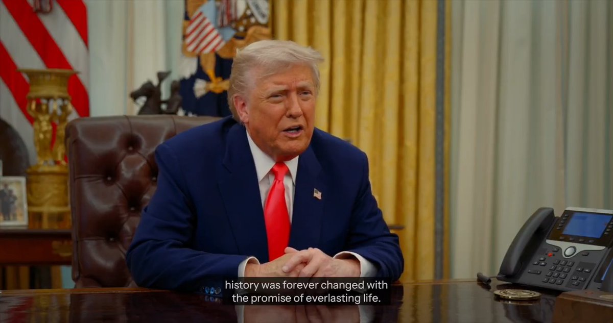 “As we approach this joyous Easter Sunday, I want to wish Christians everywhere a happy, and beautiful, and blessed holiday. America is a nation of believers. We need God. We want God. And with His help, we will make our nation stronger...” –President Donald J. Trump ✝️