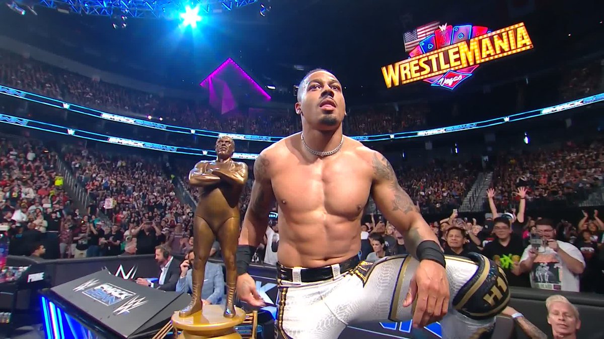 CONGRATS CARMELO!!! Carmelo Hayes is the 2025 Andre The Giant Memorial Battle Royal Winner! 🏆 #SmackDown