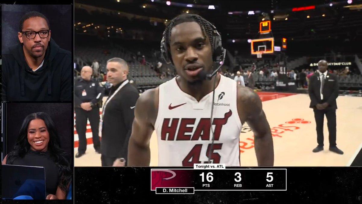 “You can never count us out” 💯 Davion Mitchell (Davion Mitchell) joined Keiana Martin &amp; Channing Frye on #NBAXLive after the Miami HEAT clinched the 8th seed in the East!