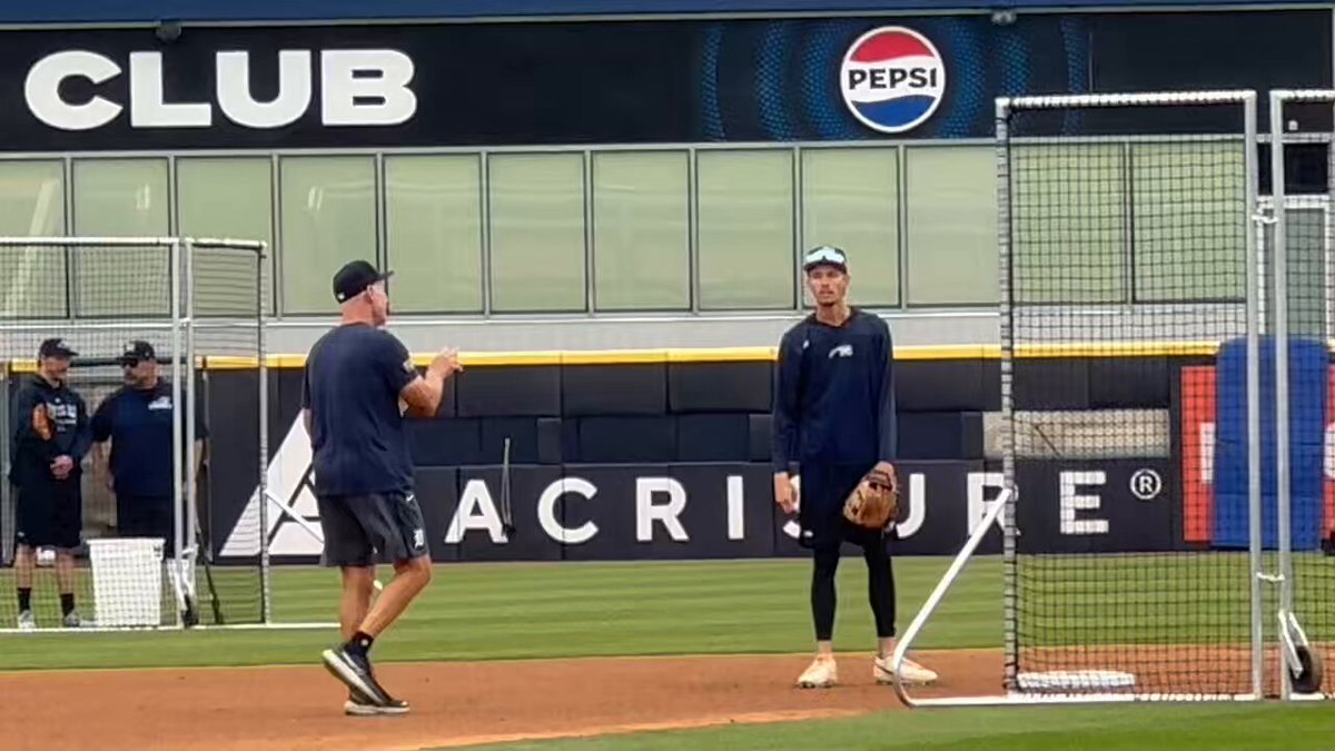 I asked Alan Trammell what he enjoys the most about being a roving instructor. His eyes lit up and he said, “I get to help shape players.” I caught this moment with he and Peyton Graham today and if you know Tram, this is where he thrives. Ask the players and even with the expansive gap in generations, every one of them will tell you about the level of respect and admiration they share for Trammell and the wealth of knowledge he brings to this farm system.