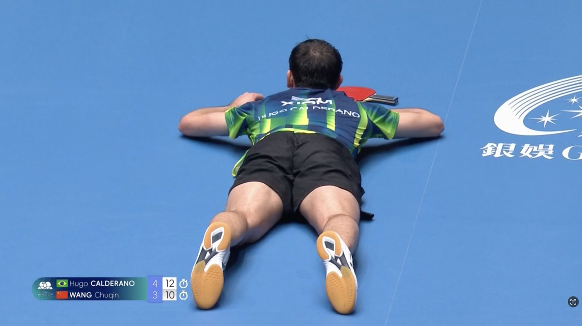 アツすぎる！ブラジルの至宝が見せた大逆転劇❤️‍🔥 中国左のエースを破り決勝の舞台へ👏✨ #ITTFワールドカップマカオ 2025🇲🇴 ■男子シングルス準決勝 🇧🇷カルデラノ 4-3 王楚欽🇨🇳 14-12/5-11/6-11/7-11/11-7/11-5/12-10 試合結果・トーナメント表▶️ #卓球 #テレ東