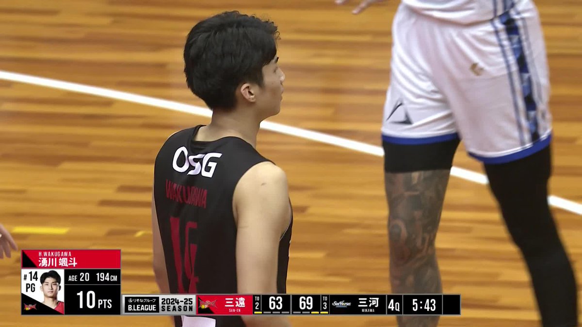 ファウルを受けながらも決め切る！ 三遠#14 湧川のバスケットカウント🔥 三遠ネオフェニックス🐤🔥SAN-EN NEOPHOENIX 📡バスケットLIVEで生配信中 #Bリーグ #りそなグループ