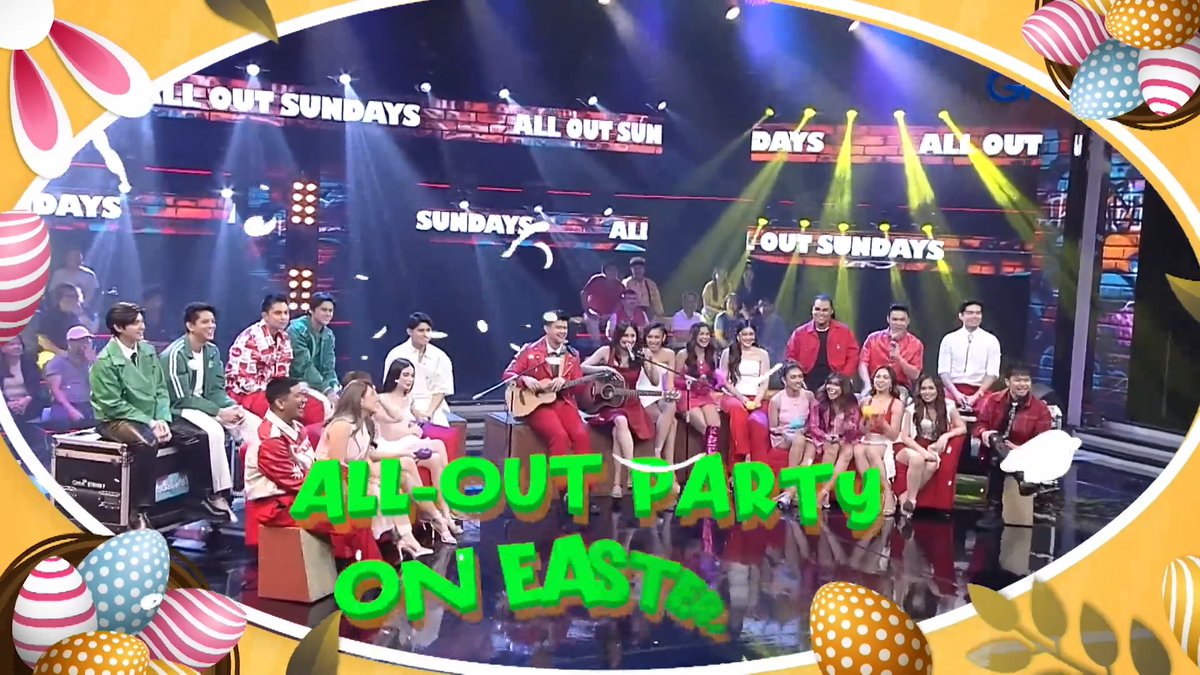 #AllOutSundays #Teaser: May all-out Easter party tayo this Sunday! Tumutok lang sa GMA ng 12 NN at Kapuso Stream every Sunday on GMAโs Facebook and YouTube.