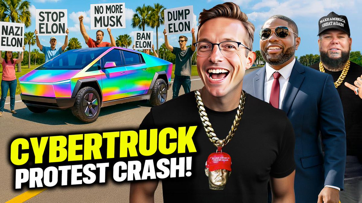 I drove a custom Cybertruck through A Soros-Funded Tesla Protest. What Happened Next is INSANE... These 'protesters' are hysterically fraudulent. Featuring Florida’s next Governor, Byron Donalds, and MAGA Rapper Forgiato Blow. WATCH: