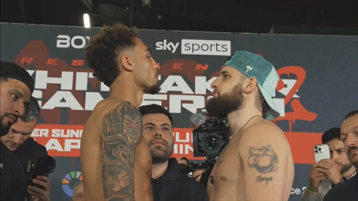 Ben Whittaker and Liam Cameron face-off one last time before their rematch ๐ฅ That stare down ๐ #WhittakerCameron2 | Easter Sunday, April 20 | Live on Sky Sports
