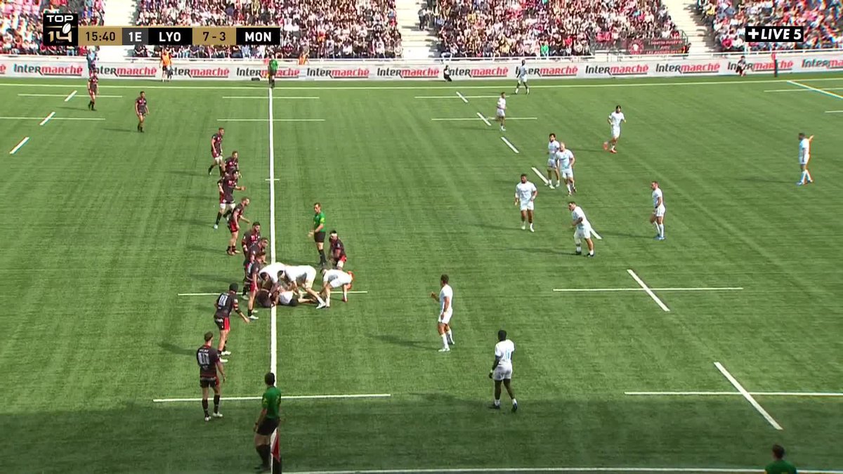 LA SUPERBE RÉPONSE MONTPELLIÉRAINE ⚡️ Après une magnifique percée de Maël Moustin, Cobus Reinach donne l’avantage au Montpellier Rugby sur la pelouse de Lyon #LOUMHR