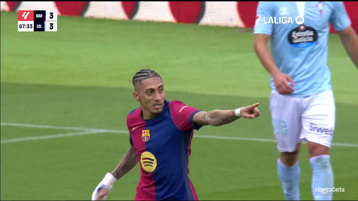 Raphinha levels the score! #BarçaCelta | #LaLigaHighlights